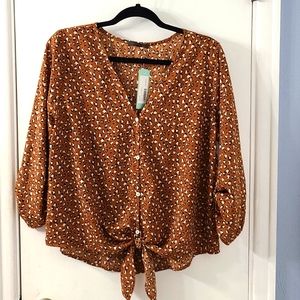 West Kei tie front blouse